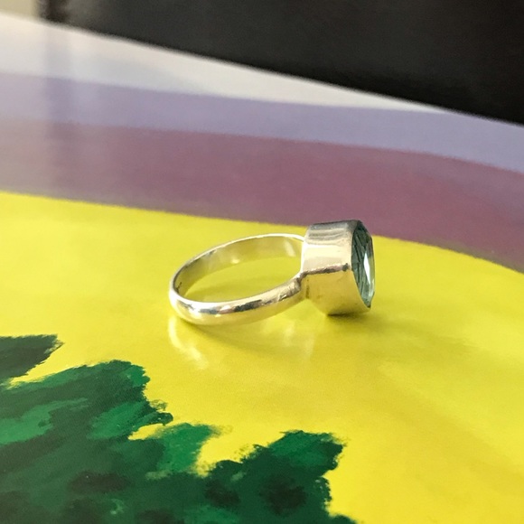 Sterling Silver Blue Topaz Ring - Picture 6 of 9